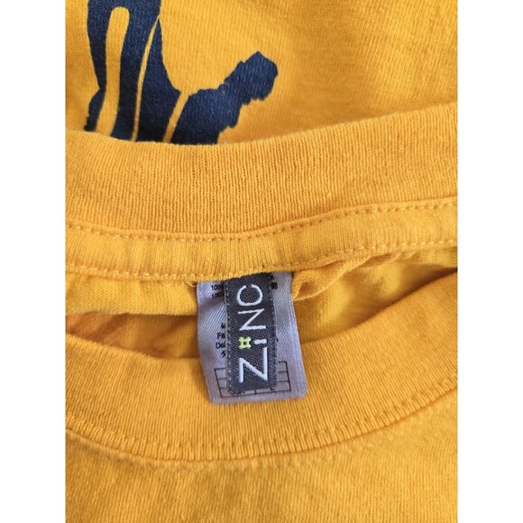 Michigan Great Lakes Map T-Shirt Men's Size Large Gold Heavy Duty Pocket Tee - Picture 6 of 8